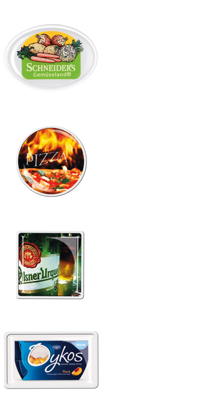 Shape magnets with sticker